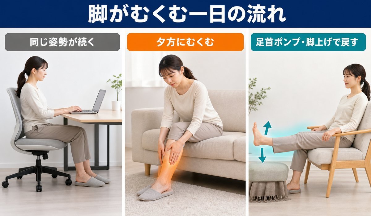 むくみが起こる流れ図
