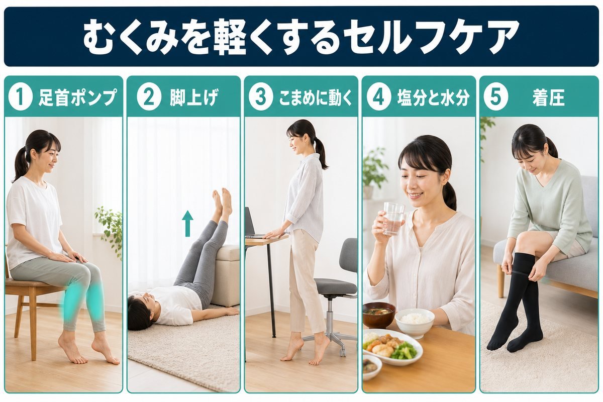 むくみセルフケア5つ