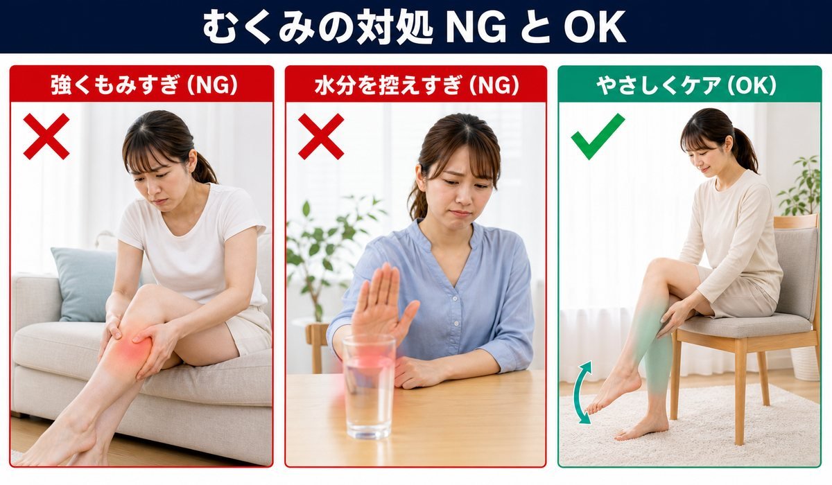 むくみNG対処比較