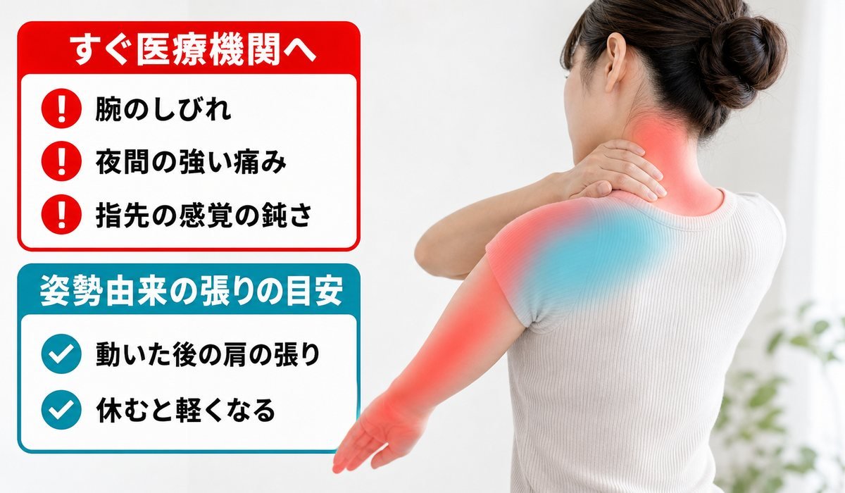 巻き肩危険サイン