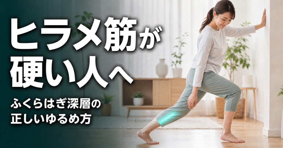 ヒラメ筋が硬い人がやってはいけない習慣|ふくらはぎ深層のゆるめ方