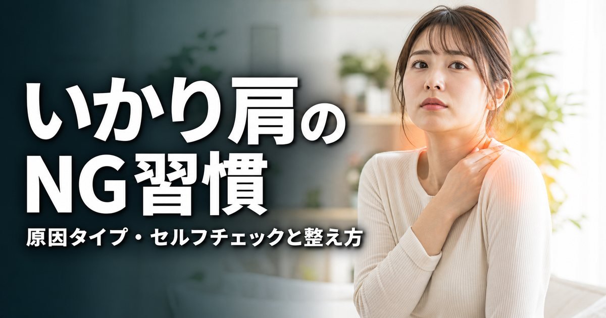 いかり肩でやってはいけないこと｜原因タイプ・セルフチェックと整え方