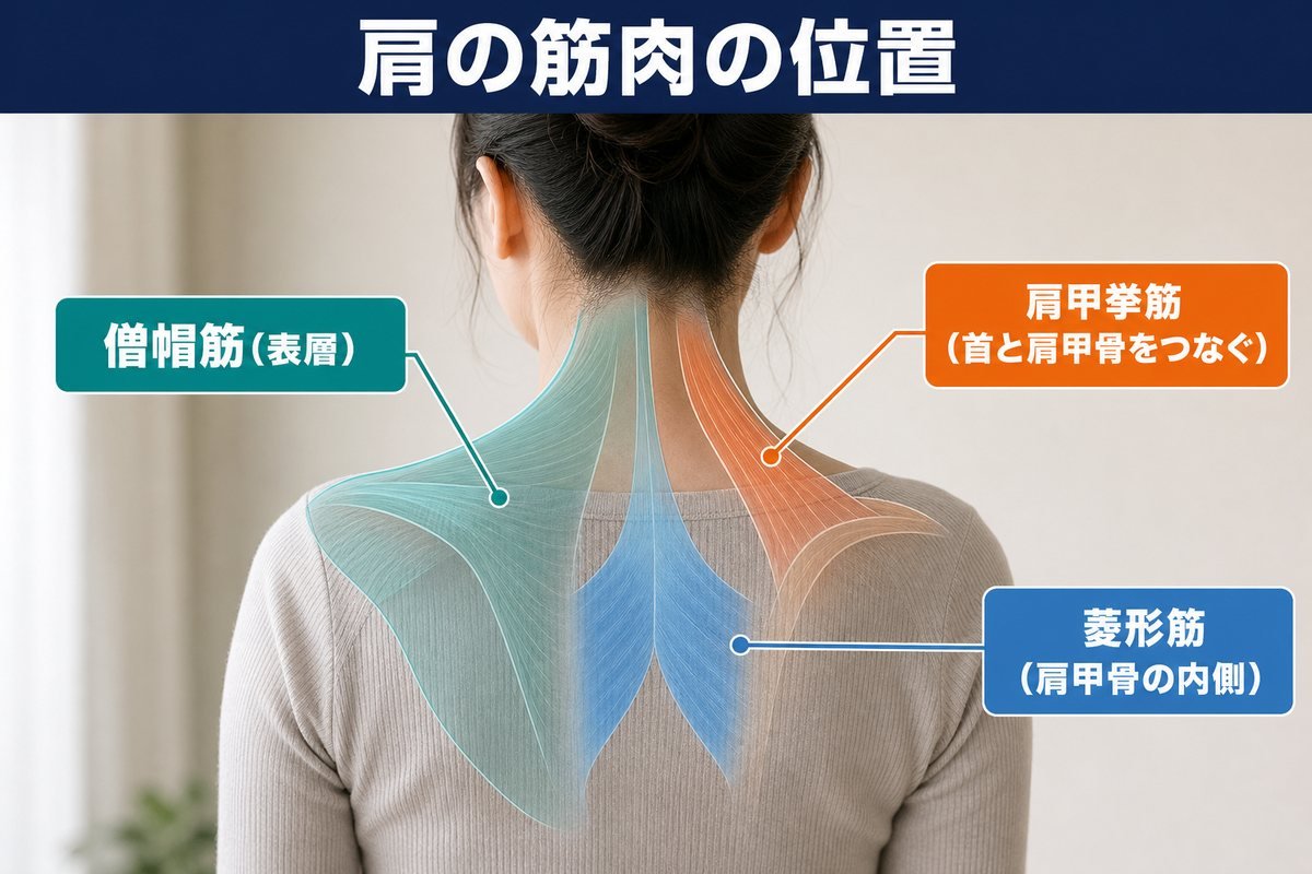 肩筋肉位置図