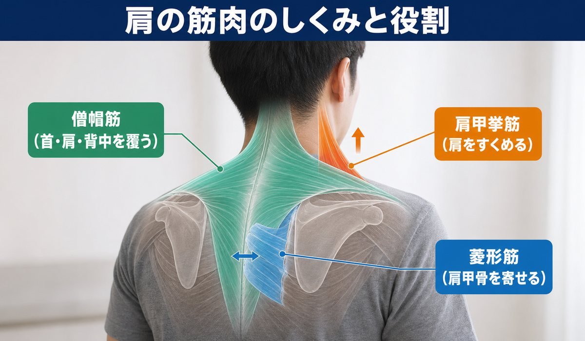肩筋肉構造図