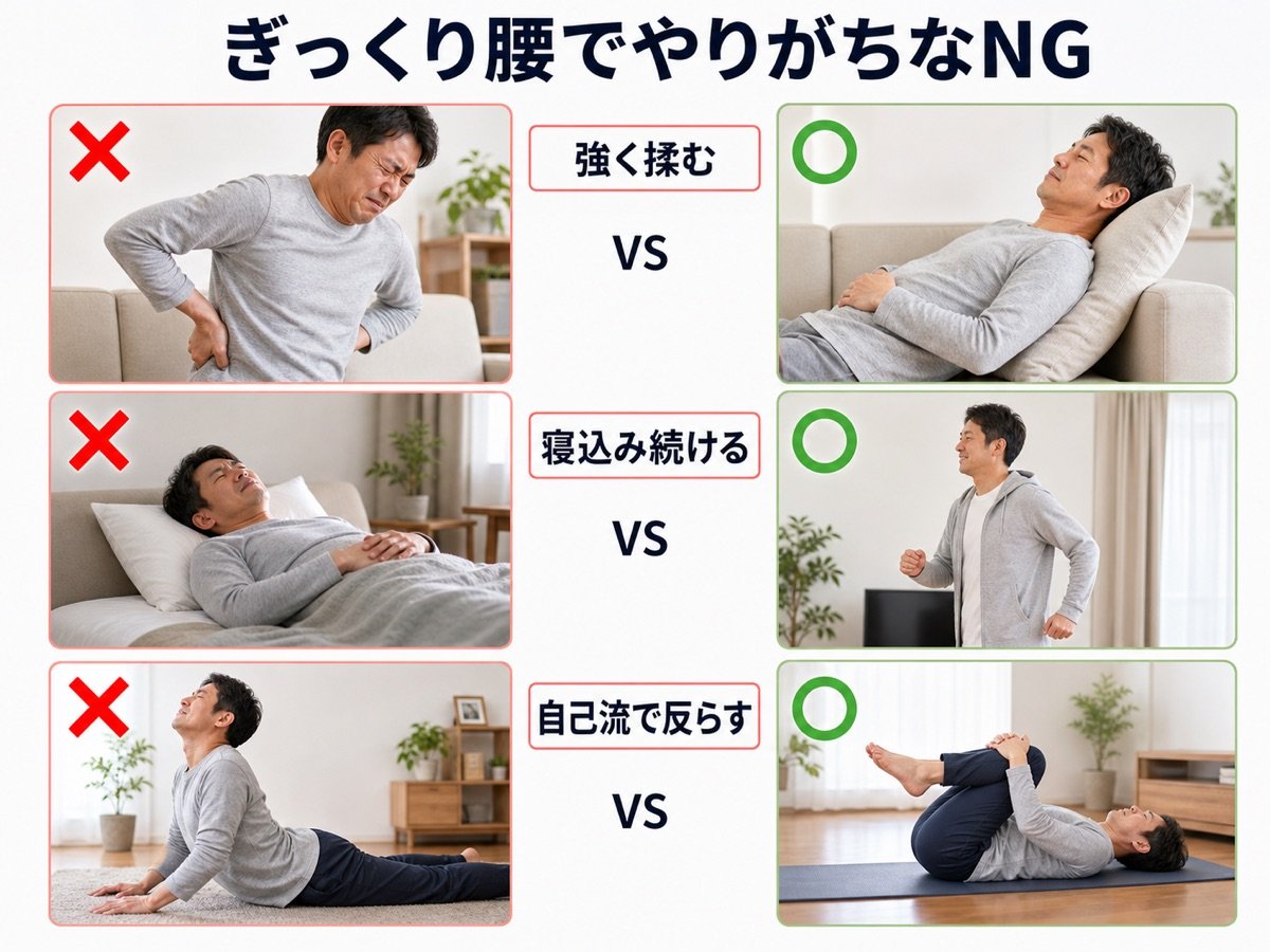 ぎっくり腰NG vs OK