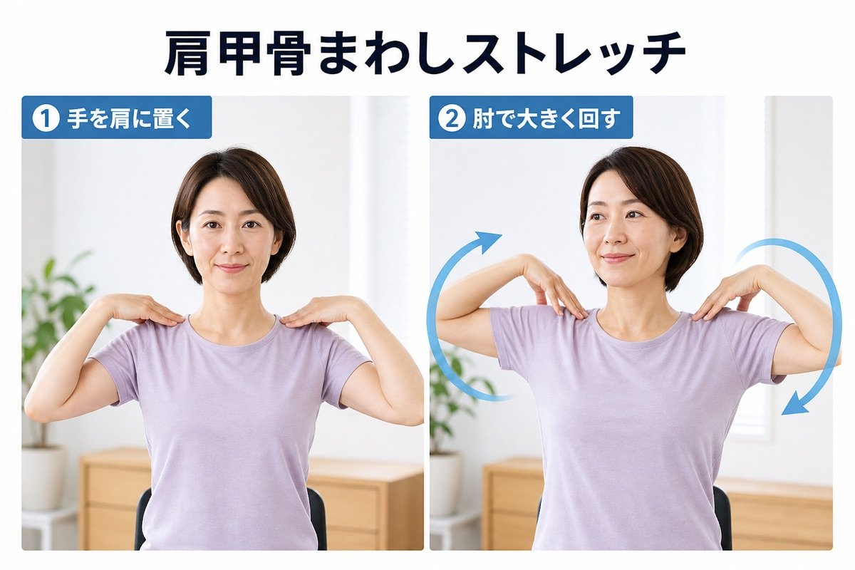 肩甲骨まわしストレッチ