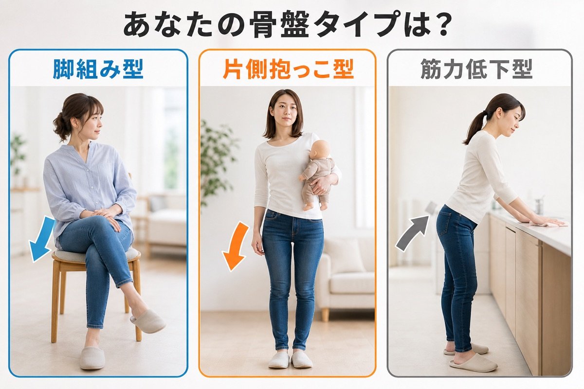 骨盤3タイプ比較