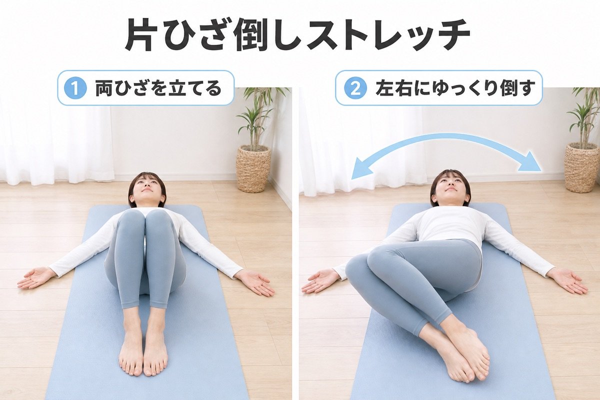 片ひざ倒し