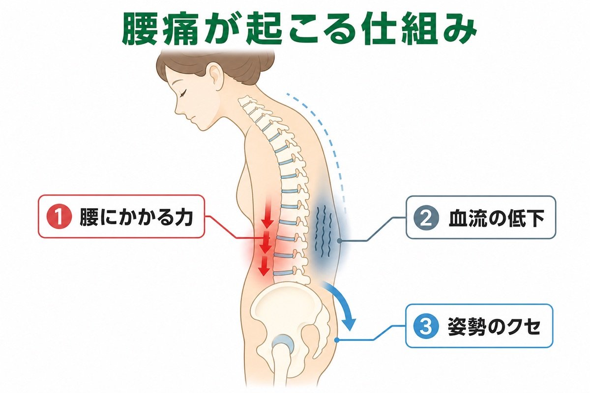 腰痛メカニズム図解