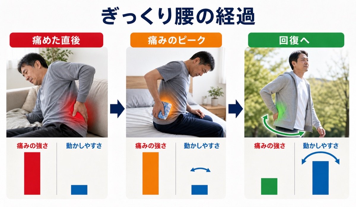 ぎっくり腰の経過