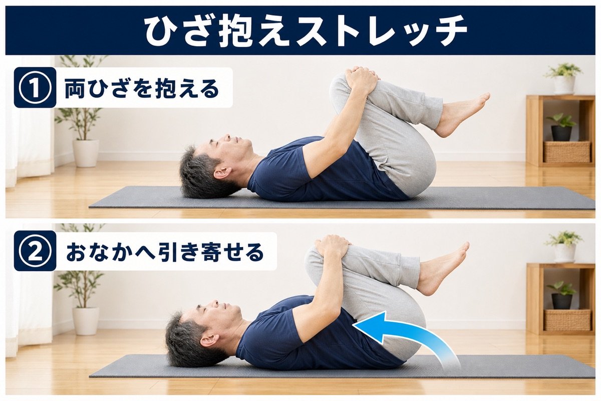 ひざ抱えストレッチ