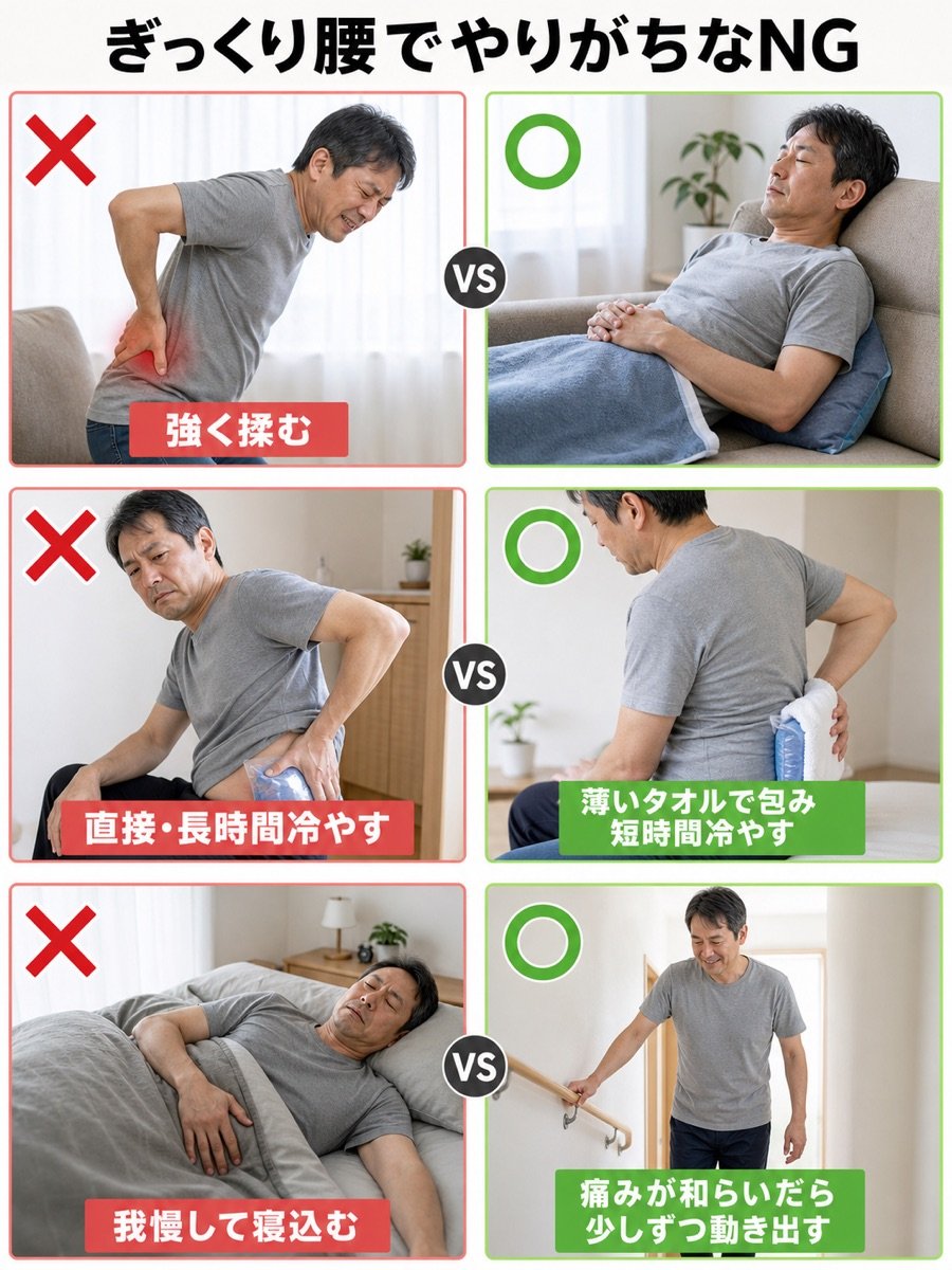 ぎっくり腰NG vs OK