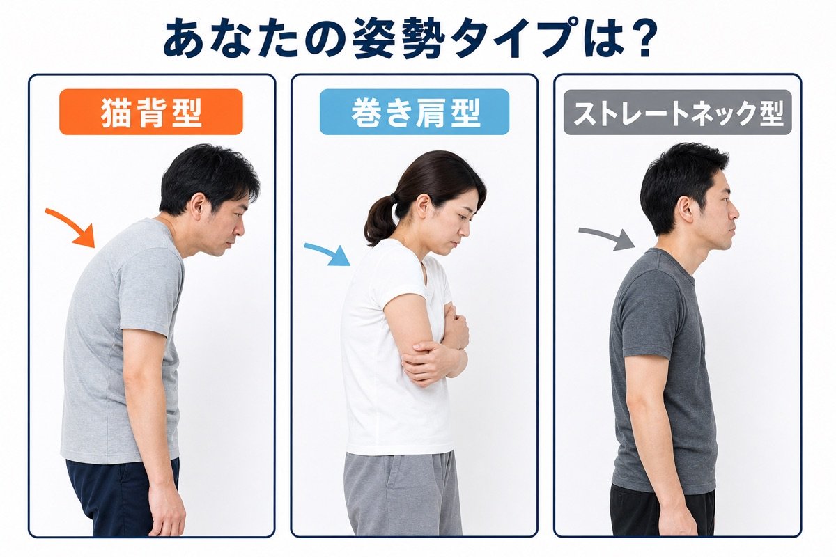 姿勢3タイプ比較