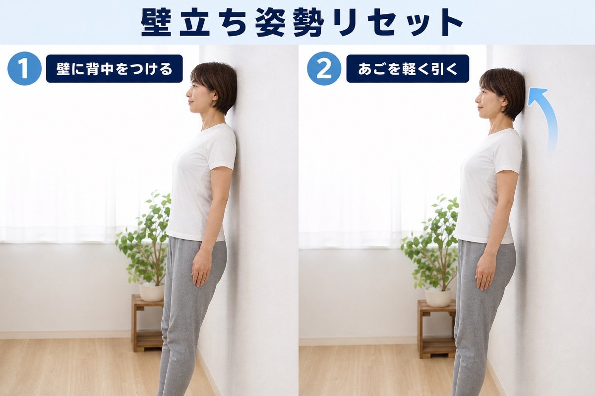 壁立ち姿勢リセット