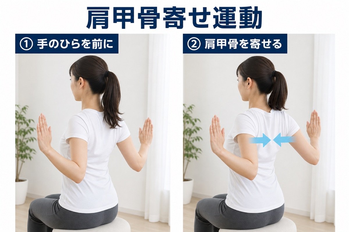 肩甲骨寄せ運動