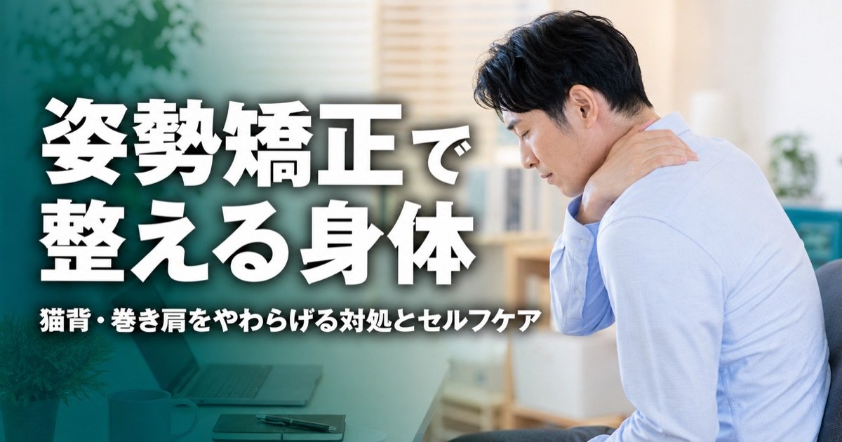 姿勢矯正で整える身体|猫背・巻き肩をやわらげる対処とセルフケア