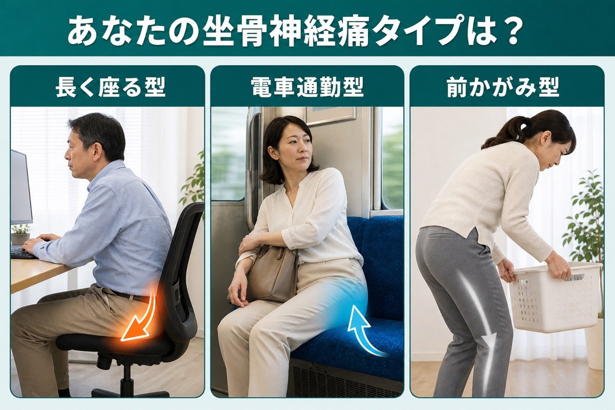 坐骨神経痛3タイプ比較