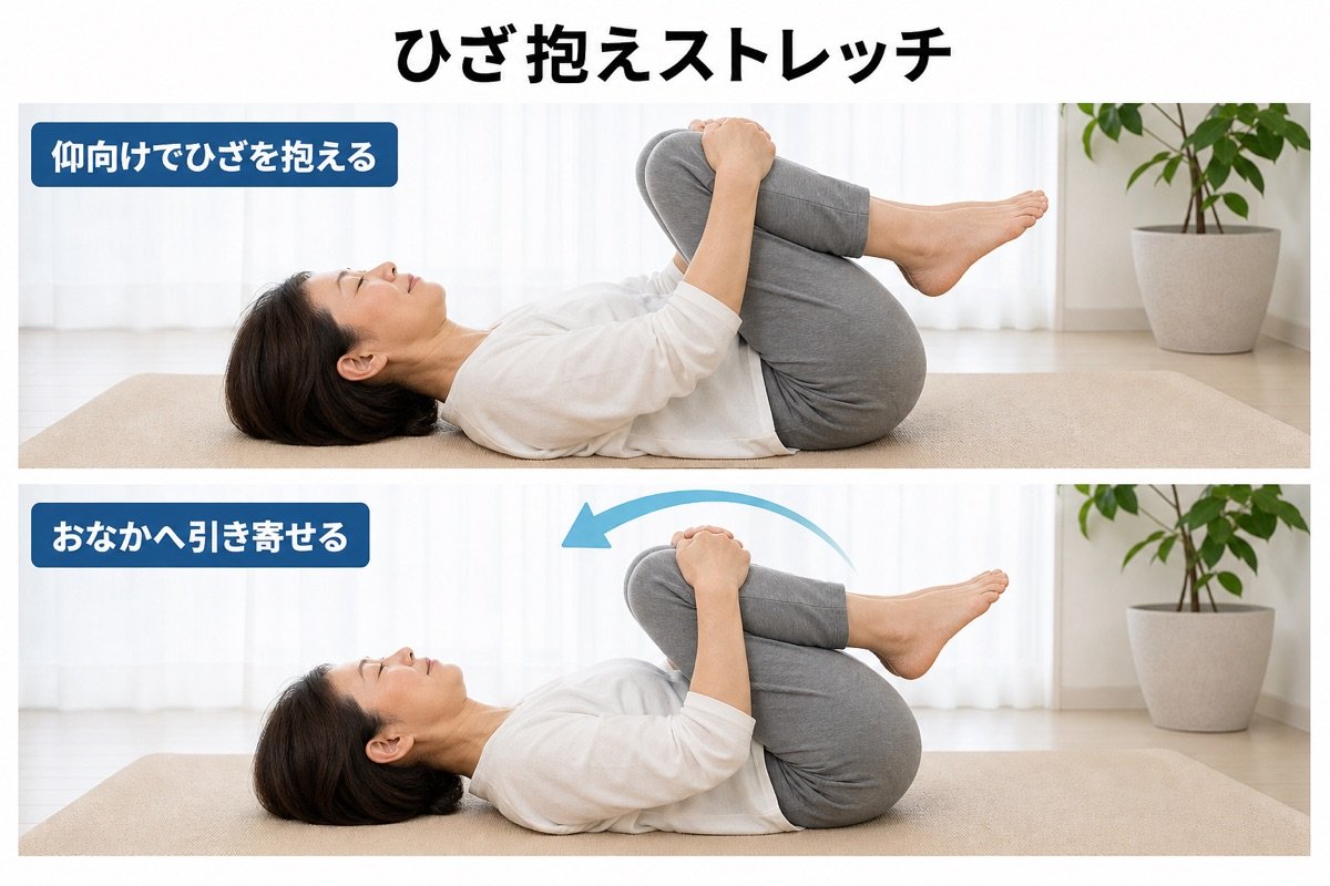 ひざ抱えストレッチ