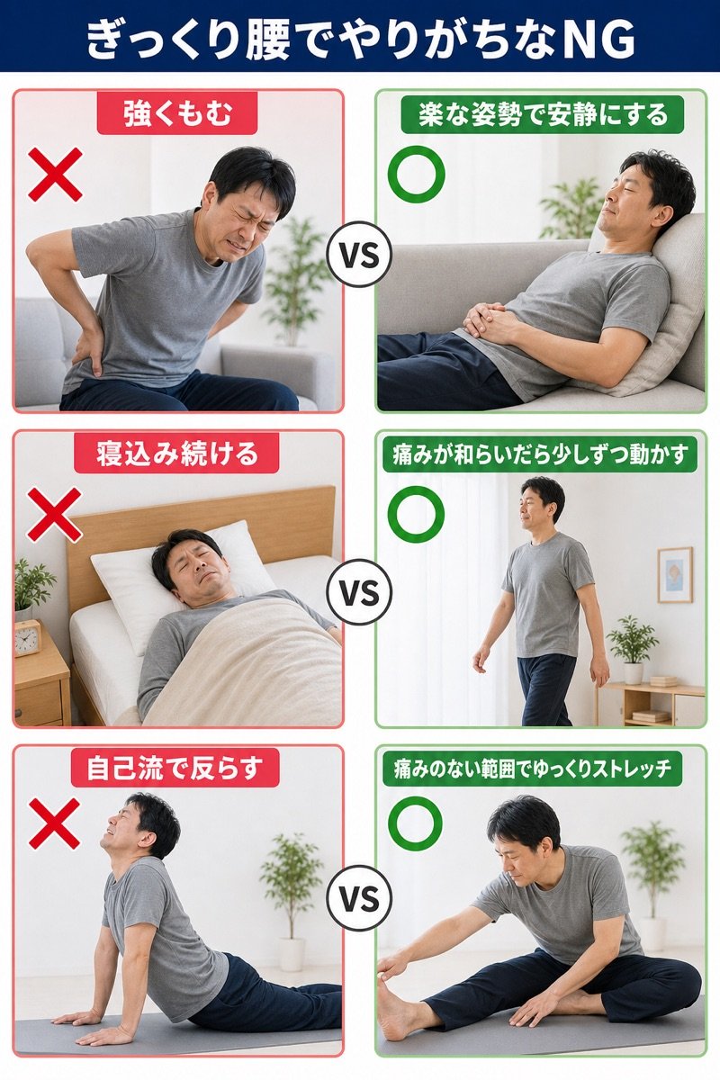 ぎっくり腰NG vs OK
