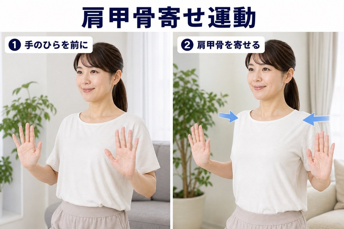 肩甲骨寄せ運動
