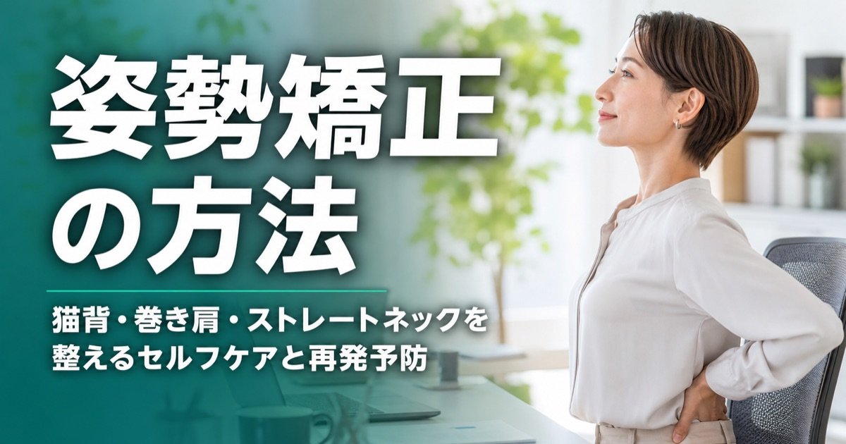 姿勢矯正の方法｜猫背・巻き肩・ストレートネックを整えるセルフケアと再発予防