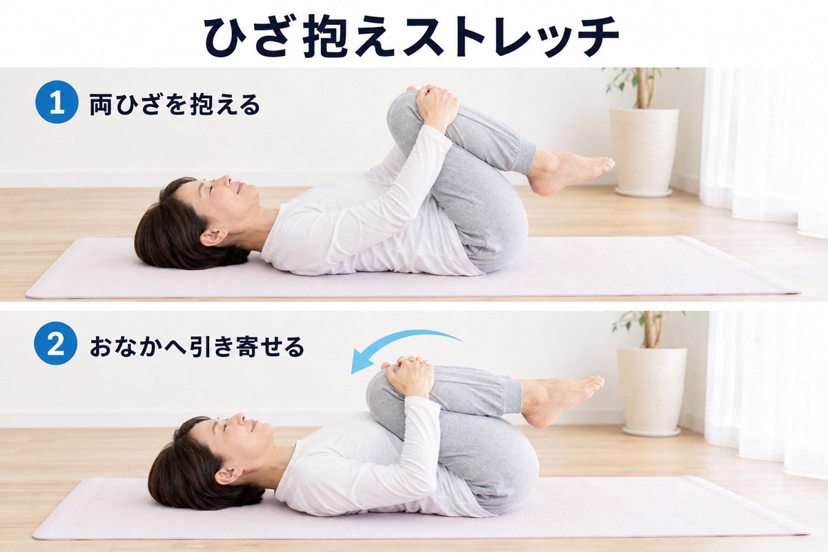 ひざ抱えストレッチ