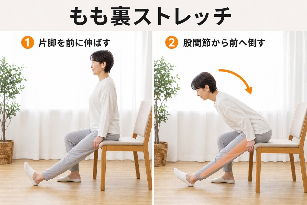 もも裏ストレッチ