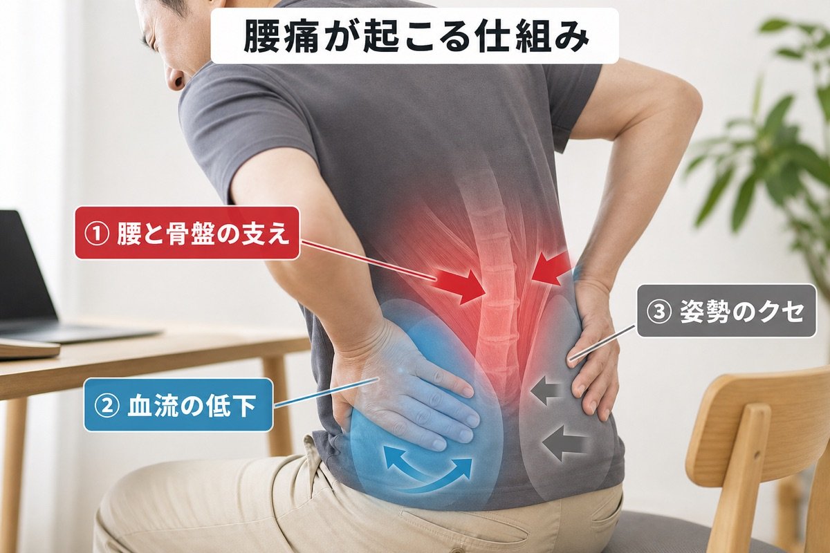 腰痛メカニズム図解