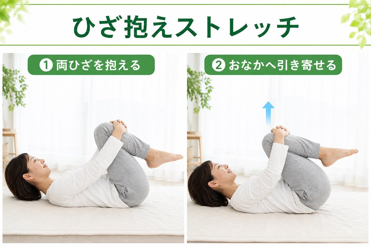 ひざ抱えストレッチ