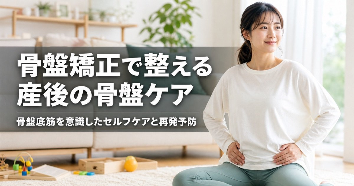 骨盤矯正で整える産後の骨盤ケア｜骨盤底筋を意識したセルフケアと再発予防