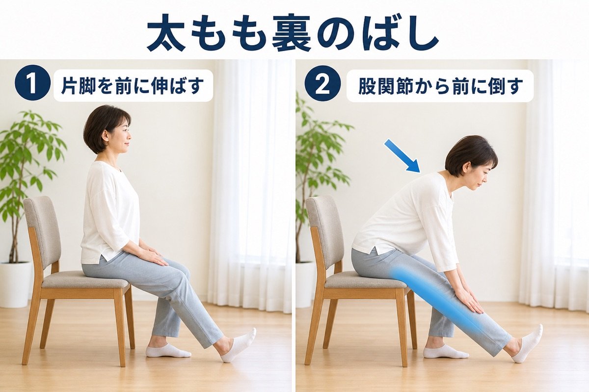 太もも裏のばし