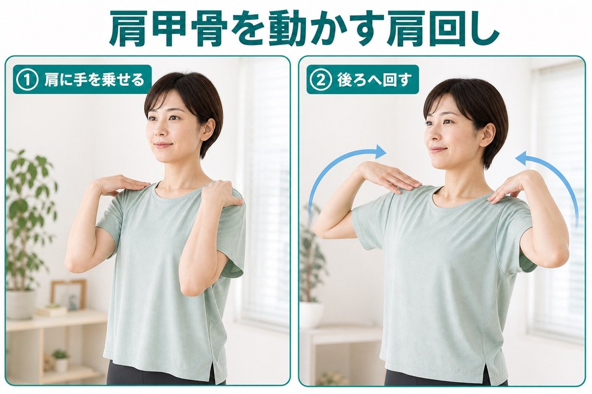 肩甲骨を動かす肩回し