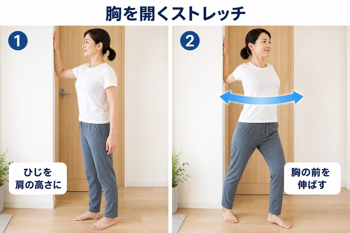 胸を開くストレッチ