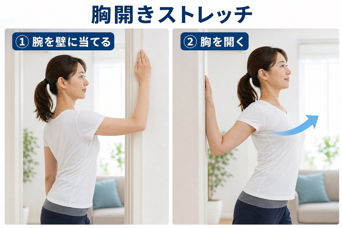 胸開きストレッチ