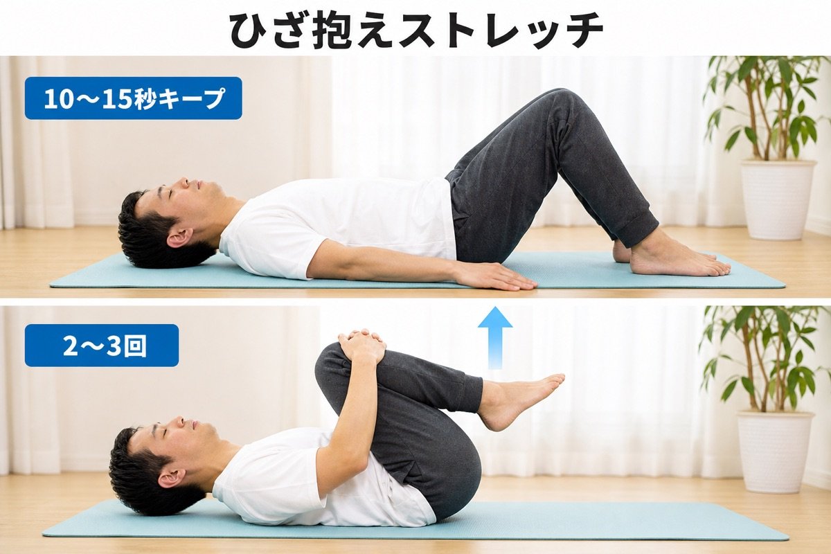 ひざ抱えストレッチ
