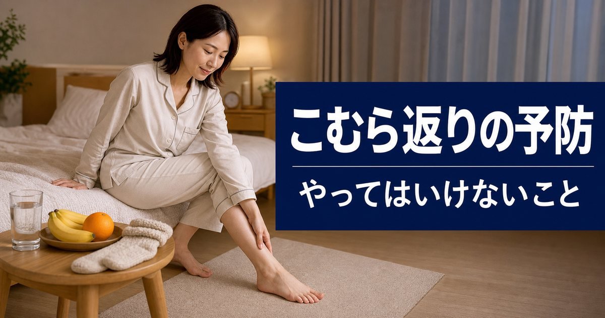 こむら返りの予防でやってはいけないこと|水分・冷え対策とセルフケア