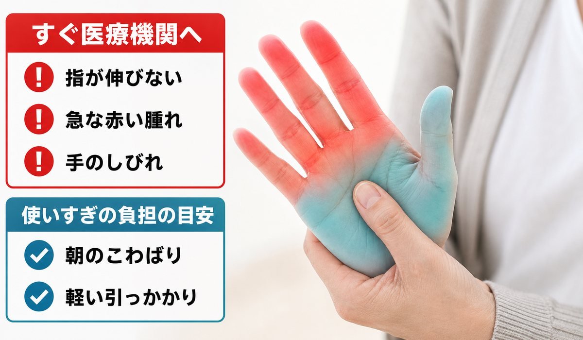 指の危険サイン