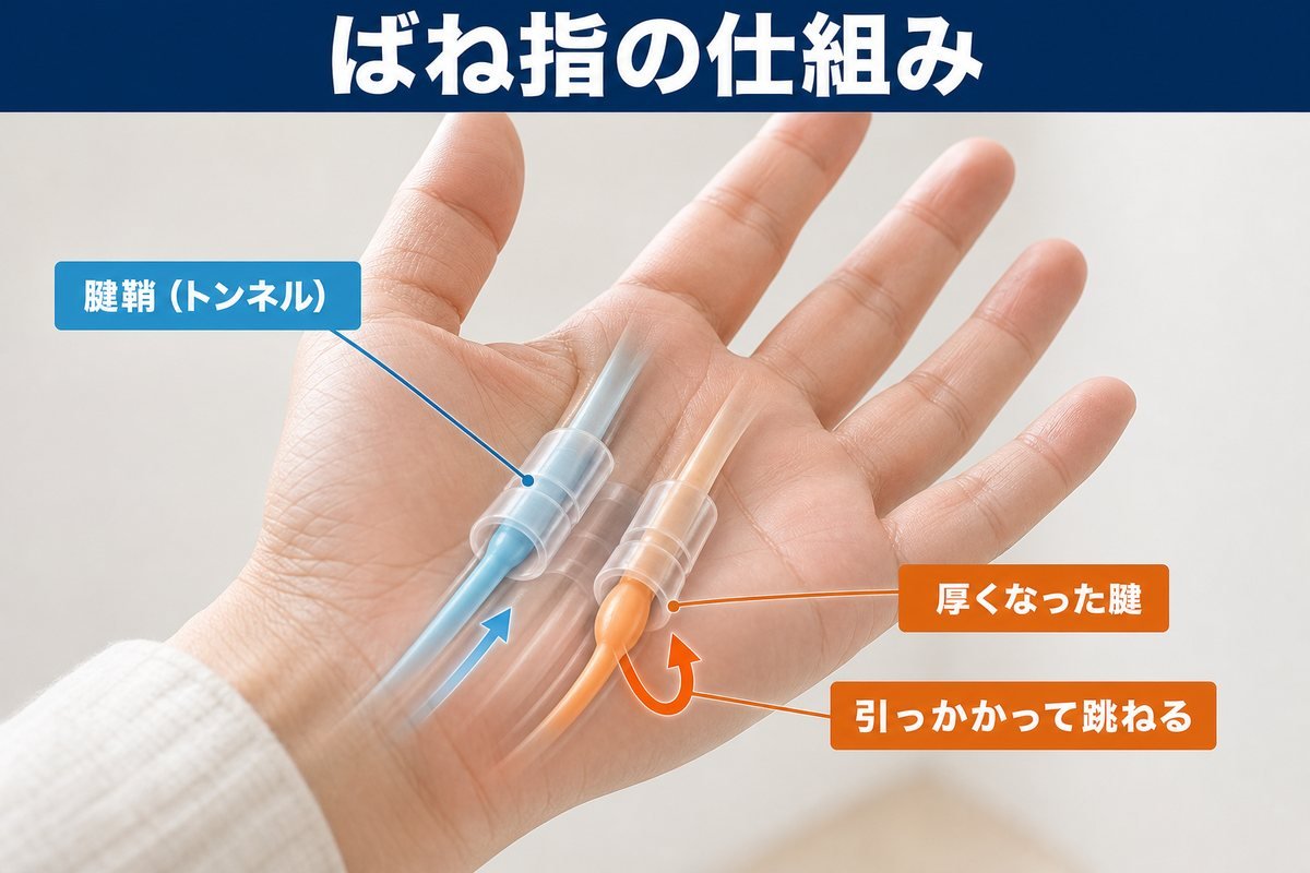 ばね指の仕組み図