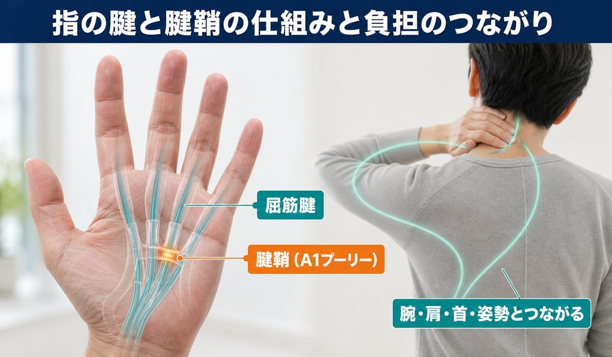 腱と腱鞘の解剖図