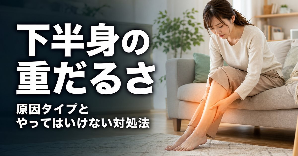 下半身の疲れ・重だるさでやってはいけないこと|原因タイプ別セルフケア