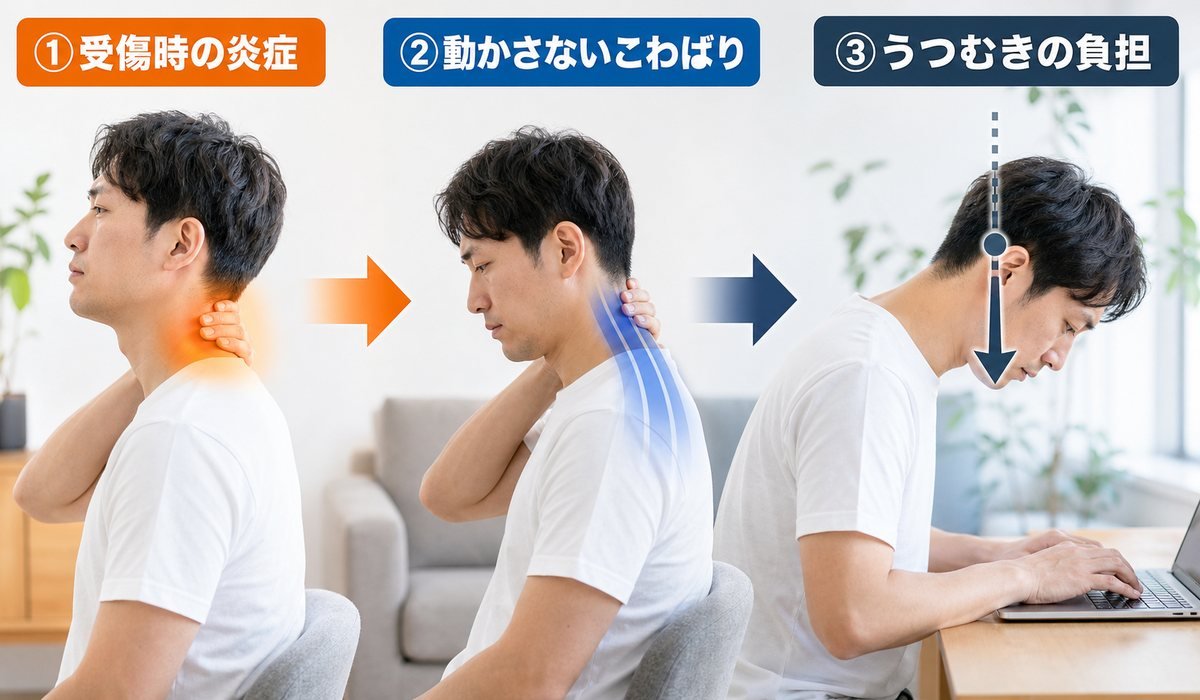 首の負担メカニズム図