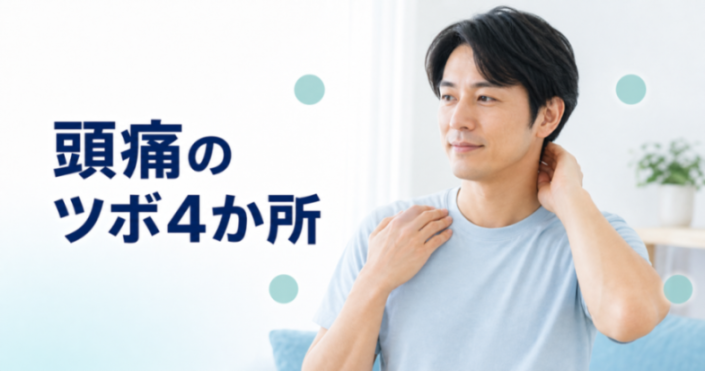 頭痛のツボはどこ？首・肩・手を強く押さない4か所と安全な押し方