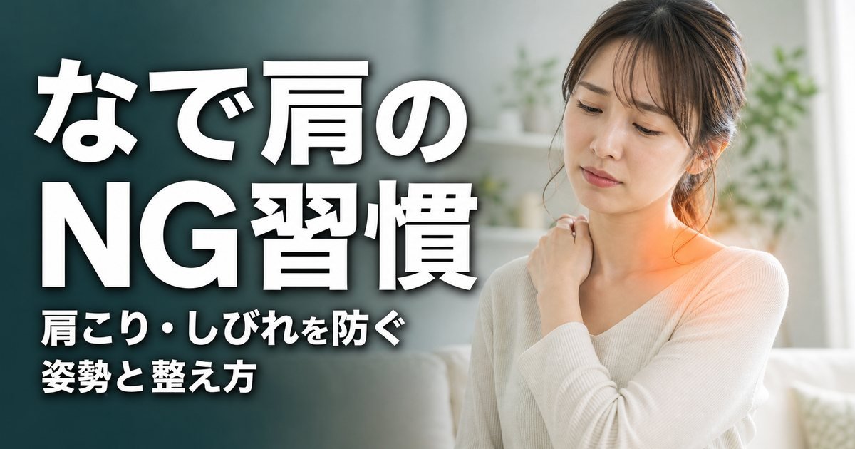 なで肩でやってはいけない習慣3選｜肩こりを防ぐ姿勢と整え方