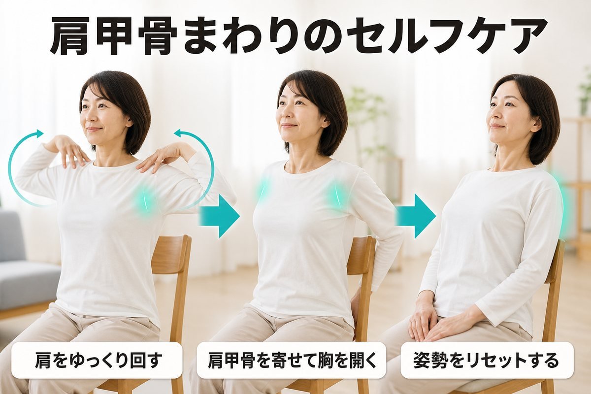肩甲骨セルフケア手順