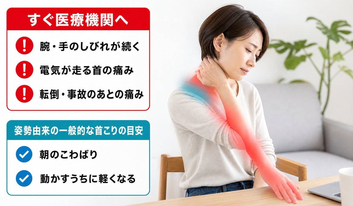 枕なし危険サイン