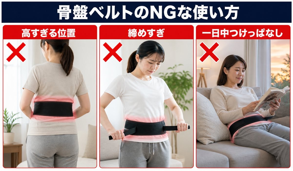 骨盤ベルトNG使い方比較