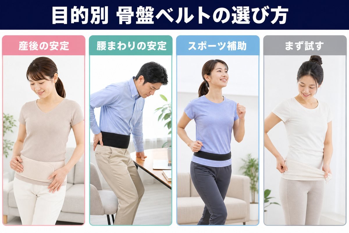 骨盤ベルトタイプ別選び方