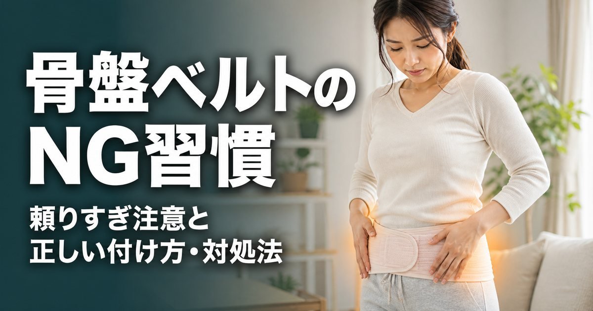 骨盤ベルトのNGな使い方3選｜頼りすぎ注意と正しい付け方・対処法