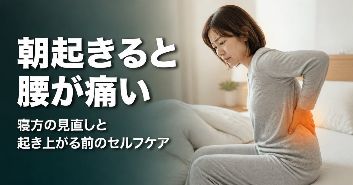 朝起きると腰が痛いのはなぜ？寝起きの腰痛を和らげる原因と対処法