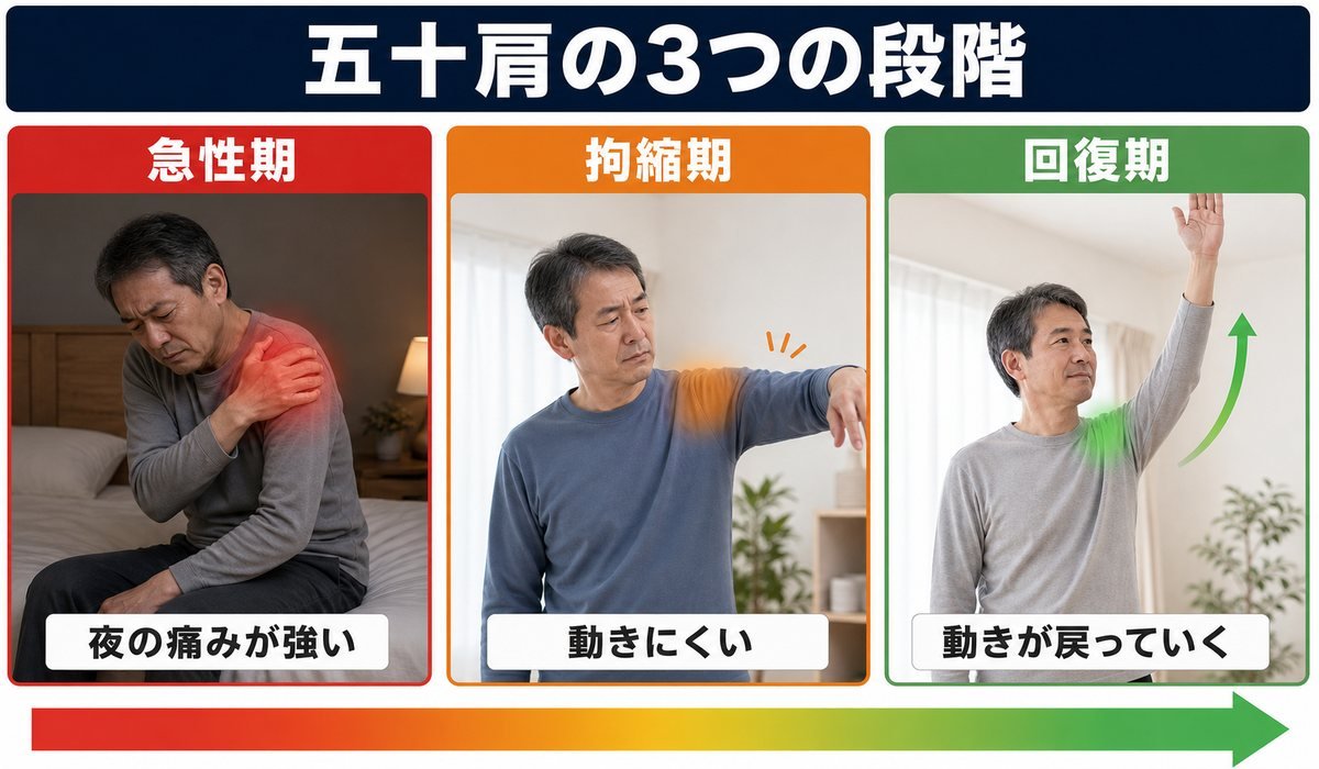 五十肩3段階タイムライン